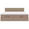 VidaXL Cadre de lit ottoman et matelas cappuccino 200x200cm similicuir