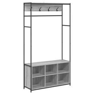 vidaXL Portemanteau avec banc &agrave; chaussures Sonoma gris