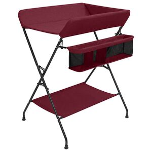 vidaXL Table &agrave; langer Rouge Fer
