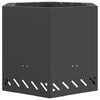 vidaXL Foyer sans fum&eacute;e Noir 58 x 58 x 51 cm Acier