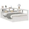 vidaXL Lit bibliothèque sans matelas blanc 140x190 cm bois pin massif