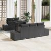 vidaXL Ensemble de canap&eacute; de jardin avec coussin R&eacute;glable 6 pcs Noir