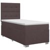 vidaXL Lit boxspring avec matelas Marron fonc&eacute; 90 x 190 cm Tissu