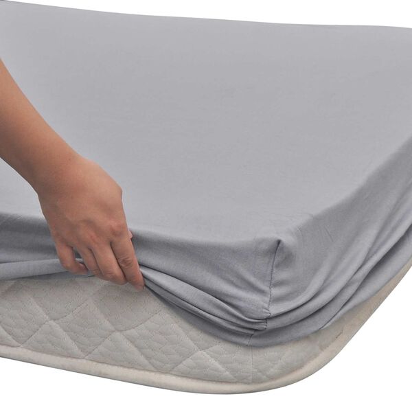 vidaXL Draps Gris 210 x 190 cm Coton