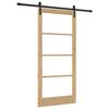 vidaXL Porte coulissante ORKDAL Naturel et Noir 93 x 202 cm