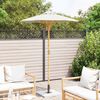 vidaXL Parasol de jardin Blanc cr&egrave;me &Oslash; 270 x 260 cm Bambou