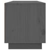 vidaXL Meuble TV Gris 140x35x40 cm Bois de pin massif
