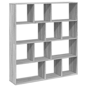 vidaXL Biblioth&egrave;que sonoma gris 132x29x141,5 cm bois d'ing&eacute;nierie