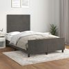 vidaXL Cadre de lit sans matelas gris fonc&eacute; 120x190 cm velours