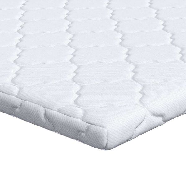 vidaXL Surmatelas en Coco Blanc 70 x 200 cm Tissu jacquard