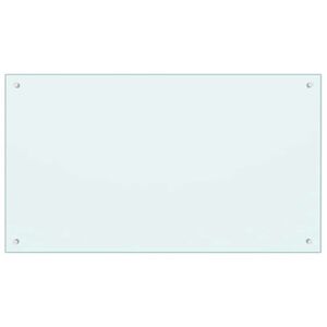 vidaXL Dosseret de cuisine couleur Lait 100x60 cm Verre tremp&eacute;