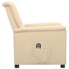 vidaXL Fauteuil inclinable &eacute;lectrique Cr&egrave;me Tissu