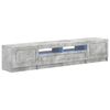 vidaXL Meuble TV LED 5 pi&egrave;ces Gris b&eacute;ton Bois d'ing&eacute;nierie