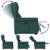 vidaXL Fauteuil inclinable vert fonc&eacute; tissu