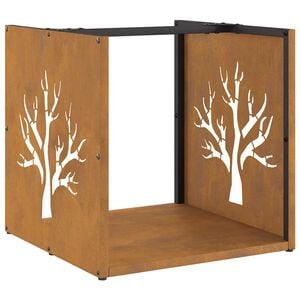 VidaXL &Eacute;tag&egrave;re &agrave; bois 40x40x40 cm acier r&eacute;sistant aux intemp&eacute;ries