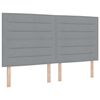 vidaXL T&ecirc;te de lit LED avec bandes LED Gris clair 180 cm tissu