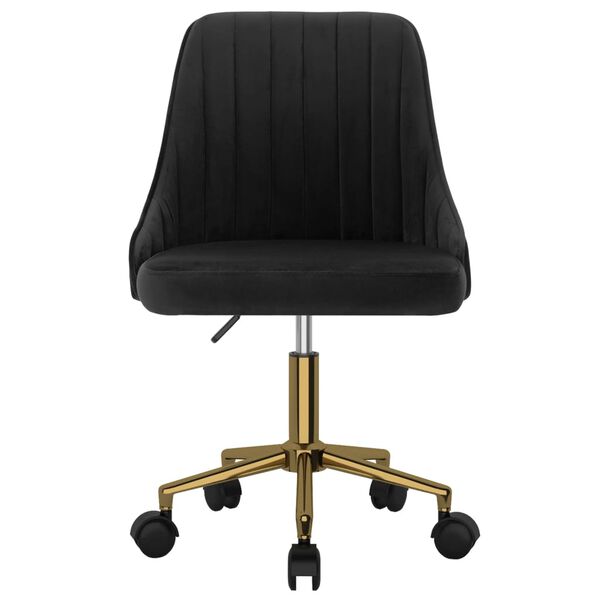 vidaXL Chaises pivotantes &agrave; manger lot de 4 noir velours