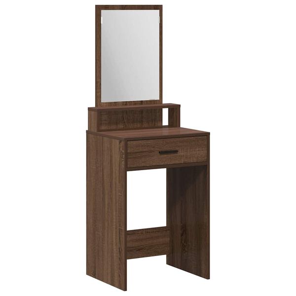 vidaXL Table de Toilette Ch&ecirc;ne brun 50 x 41 x 140 cm Bois d'ing&eacute;nierie