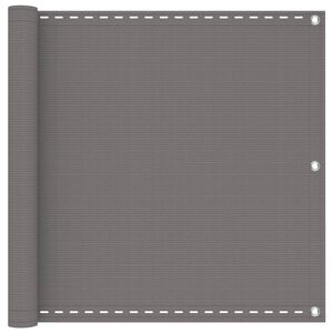 vidaXL &Eacute;cran de balcon Gris clair 75 x 300 cm HDPE et Aluminium