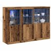 vidaXL Buffet LED Bois ancien 142,5 x 37 x 100 cm Bois d'ing&eacute;nierie