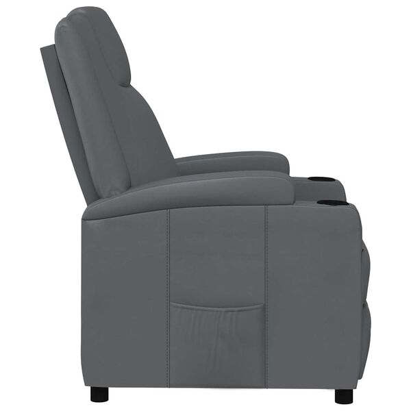 vidaXL Fauteuil inclinable Gris Similicuir