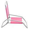 vidaXL Chaises de plage pliables lot de 2 Rose Tissu