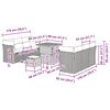 vidaXL Ensemble de canap&eacute; de jardin avec coussin 9 pcs Beige polyrotin