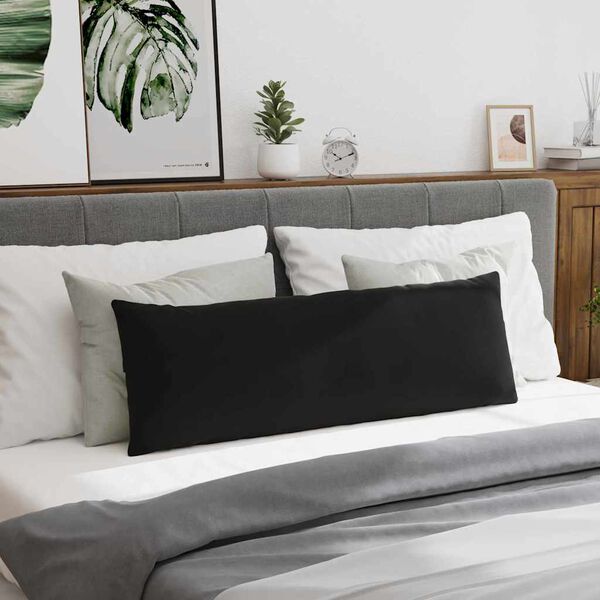 vidaXL Coussins de canap&eacute; 2 pcs Noir 120 x 40 cm