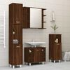 vidaXL Ensemble d'armoires de salle de bain 4 pcs ch&ecirc;ne marron
