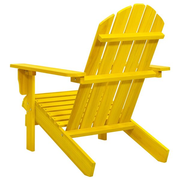 vidaXL Chaise de jardin Adirondack bois de sapin massif jaune