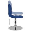 vidaXL Chaises pivotantes à manger lot de 2 bleu tissu
