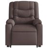 vidaXL Fauteuil inclinable &eacute;lectrique marron fonc&eacute; tissu