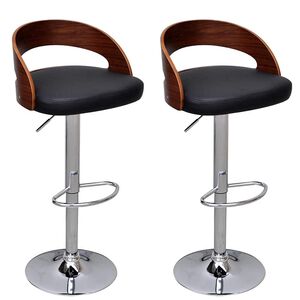 vidaXL Tabourets de bar lot de 2 bois courb&eacute;
