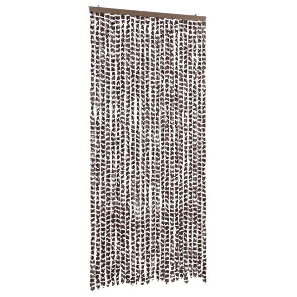 vidaXL Moustiquaire Marron et blanc 100x220 cm Chenille