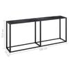vidaXL Table console Marbre noir 180x35x75,5 cm Verre tremp&eacute;