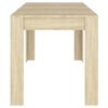 vidaXL Table &agrave; manger Ch&ecirc;ne sonoma 140x74,5x76 cm Bois d'ing&eacute;nierie