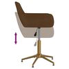 vidaXL Chaises &agrave; manger pivotantes lot de 4 Marron Velours