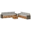 vidaXL Ensemble de canap&eacute;s d'ext&eacute;rieur 9 pc Naturel et gris clair