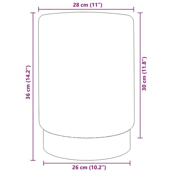 vidaXL Tabouret Gris clair et dor&eacute; Velours 28 x 36 cm