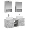 vidaXL Ensemble de mobilier de salle de bain 5 pcs Gris b&eacute;ton