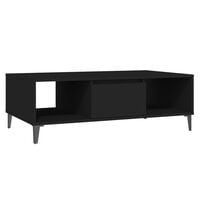 vidaXL Table basse noir 103,5x60x35 cm bois d'ingénierie