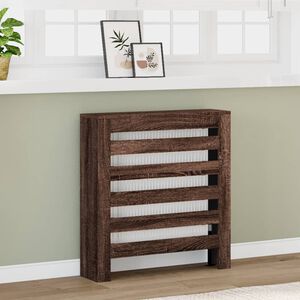 vidaXL Cache-radiateur ch&ecirc;ne marron 78x20x82 cm bois d'ing&eacute;nierie