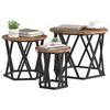 vidaXL Table d'appoint empilable 3 pcs Bois ancien 53 x 53 x 40 cm