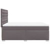 vidaXL Sommier &agrave; lattes de lit avec matelas Gris 140x200 cm Similicuir