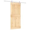 vidaXL Porte coulissante Naturel et Blanc 90 x 210 cm
