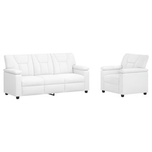 vidaXL Ensemble de Canap&eacute;s 2 pcs Blanc Simili cuir