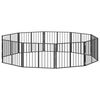 vidaXL Porte pour chien 10 pc Noir 80 x 60 cm Acier galvanis&eacute;