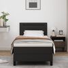 vidaXL Lit &agrave; ressorts avec matelas Noir 90 x 200 cm Simili cuir