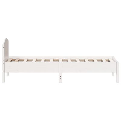 vidaXL Cadre de lit sans matelas blanc 90x200 cm bois de pin massif