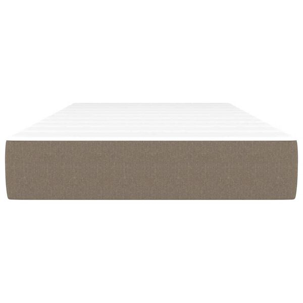 vidaXL Matelas à ressorts ensachés pour enfants taupe 80x160 cm tissu